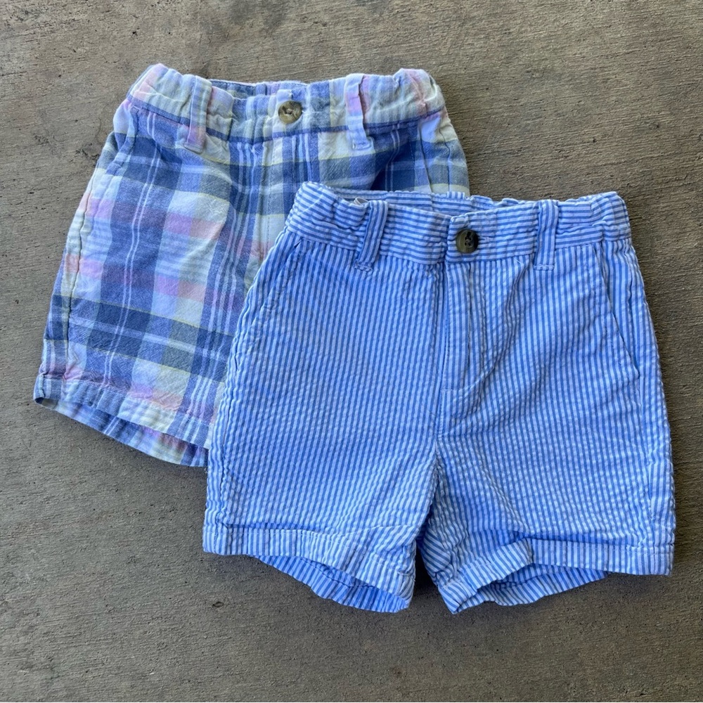 Janie and Jack Blue Summer Shorts Bundle